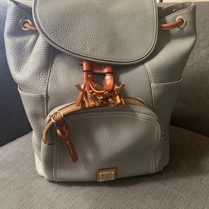 Large pebbled leather Dooney & Burke backpack